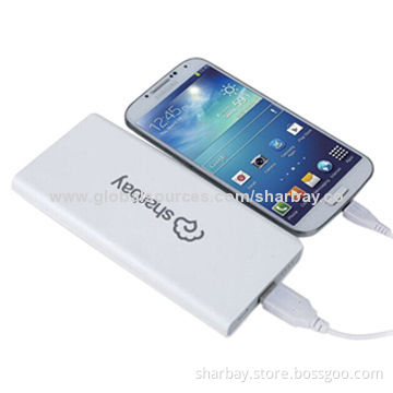 USB Mobile Phone Charger, Built-in Li-Polymer Power Battery, Ultra Thin/5V/1.5A Input/5V/2.1A Output